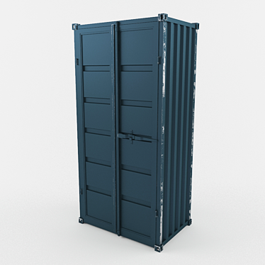 Oceanic Closet: Stylish Sea Container Wardrobe 3D model image 1 