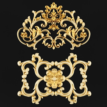 Elegant Ornamental Molding 3D model image 1 