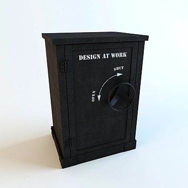 Industrial-Style Cabinet: 53x42x77cm 3D model image 1 