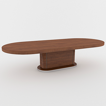 Modern Oval Dining Table 3D model image 1 