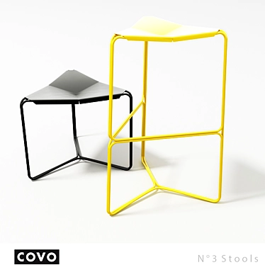 Elegant N°3 Stools by Covo 3D model image 1 