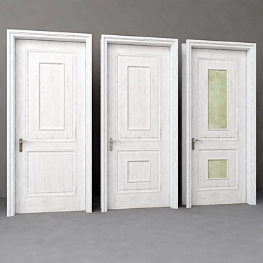 Modern White Door - 2200x900 3D model image 1 