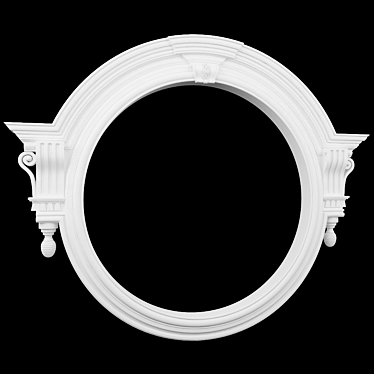 Contemporary Round Window Frame 3D model image 1 