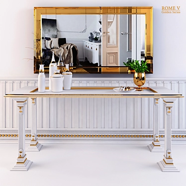 Luxurious Golden Rome Decor Set 3D model image 1 