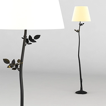 Elegant Foliage Floor Lamp 3D model image 1 