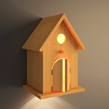 Nursery Birdhouse Lamp 3D model image 1 