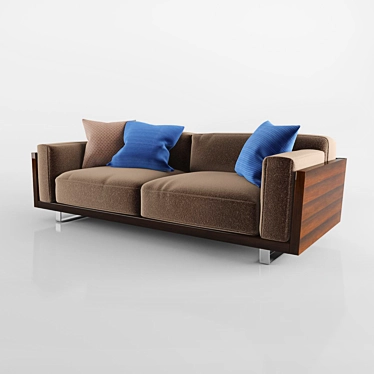 Elegant Dresscode Sofa 3D model image 1 