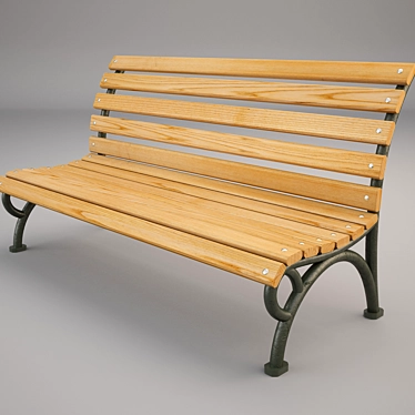 Outdoor Seating Bench 3D model image 1 
