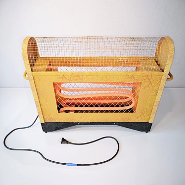 Vintage Soviet Electric Heater 3D model image 1 