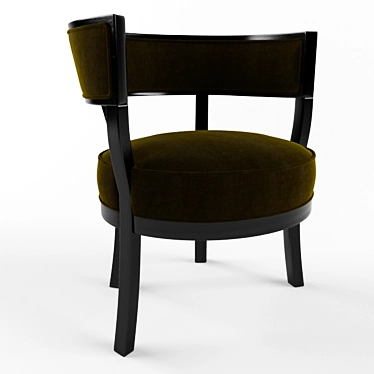 1940s Vintage Barrel Chair Pair 3D model image 1 