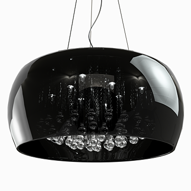 Modern Crystal Mirror Chandelier 3D model image 1 