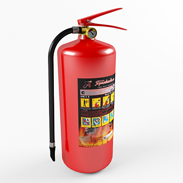 Title: Compact Fire Extinguisher OP-4 3D model image 1 