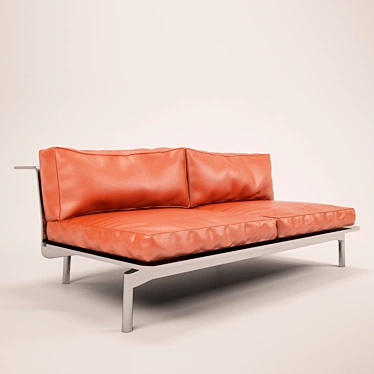 Sleek Sled Sofa by Cassina 3D model image 1 