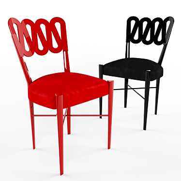 Montina 969 Chair: Elegant Gio Ponti Design 3D model image 1 