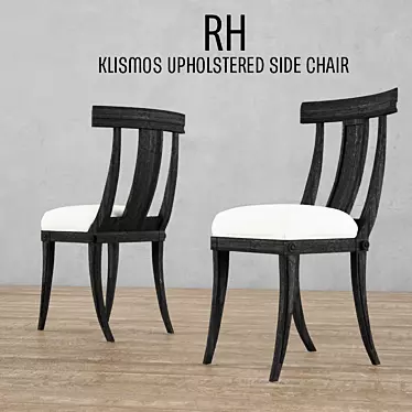 Elegant Klismos Upholstered Chair 3D model image 1 