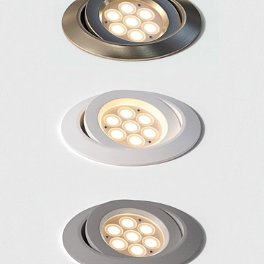 Elegant Aledo Spotlight: 7W TD20 IP44 3D model image 1 