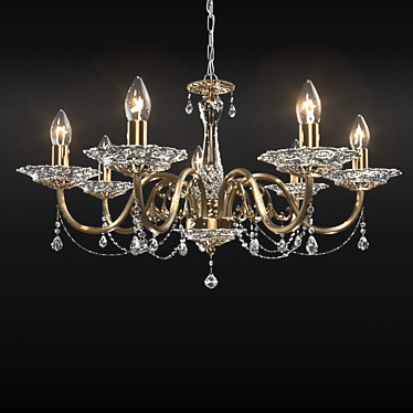 Elegant Crystal Chandelier 3D model image 1 