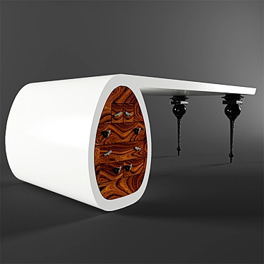 Luxury Carlo Rampazzi Wooden Table 3D model image 1 