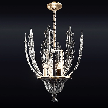 Elegant Crystal Chandelier 3D model image 1 