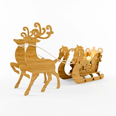 Sleigh Candle Stand 3D model image 1 