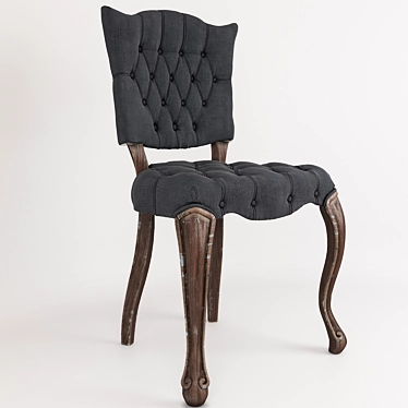 Elegant French Violetta Dining Chair 3D model image 1 