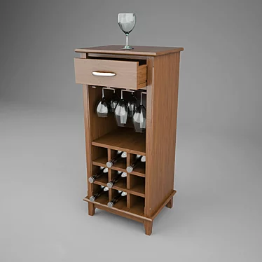 Elegant Wine Chest - 948x466x350 3D model image 1 