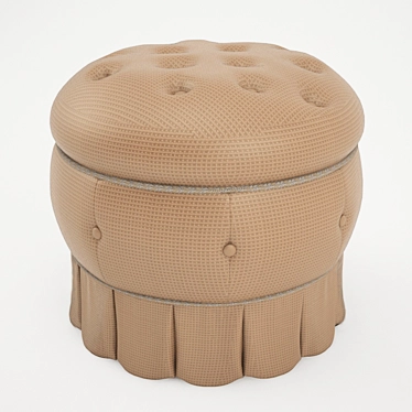 Elegant Pouf Ottoman 3D model image 1 