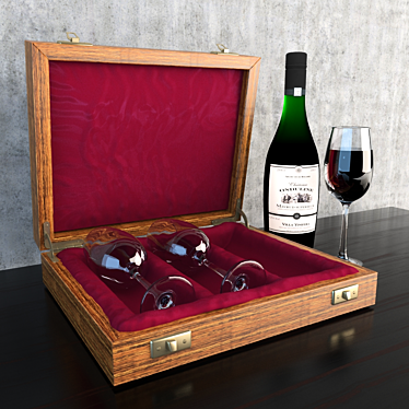 Elegant Wine Gift Set 3D model image 1 