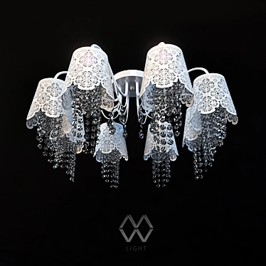 Elegant Crystal Chandelier: MW-LIGHT Pauline 3D model image 1 