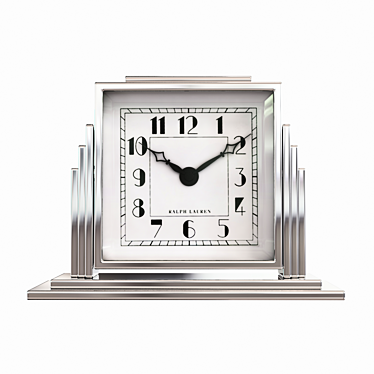 Athena Deco Clock: Sleek Silver Timepiece 3D model image 1 