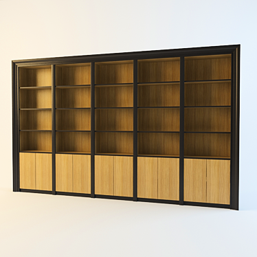 Modern Bookshelf: Stylish Storage Solution 3D model image 1 