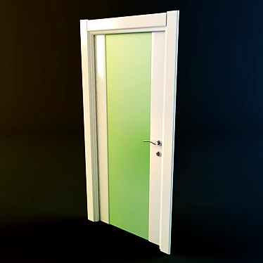 Title: Satin White Door 3D model image 1 