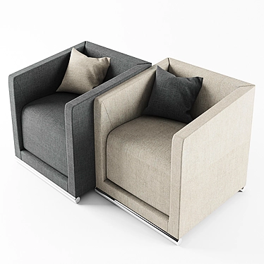 Stylish Alberta Perseus Armchair 3D model image 1 