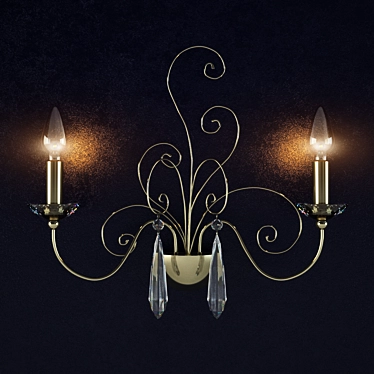 Elegant Spiral Sconce 3D model image 1 