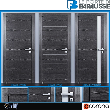 Barausse Doors: Stylish and Durable 3D model image 1 