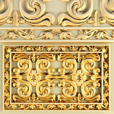 Stunning Stucco Carvings: Exquisite Design Mastery 3D model image 1 