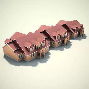 Title: Taiga Townhouse: Modern Residential Model 3D model image 1 