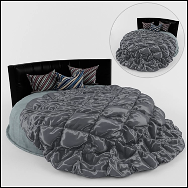 Sleek Slumber: Modern Bed 3D model image 1 
