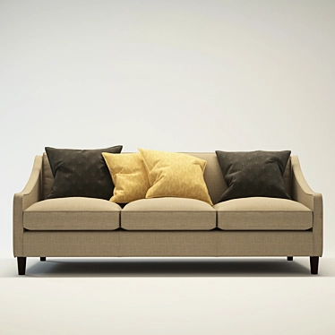 Modern Fabric Palisades Sofa (3-Seater) 3D model image 1 
