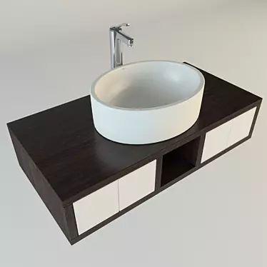 Integro Collection: Stylish Sink & Faucet Set 3D model image 1 