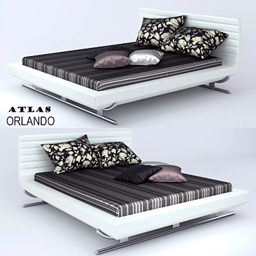 Serbian-made Wooden Bed: Orlando Atlas 3D model image 1 