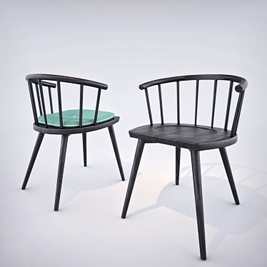 Italian Elegance: Billiani W Chair 3D model image 1 