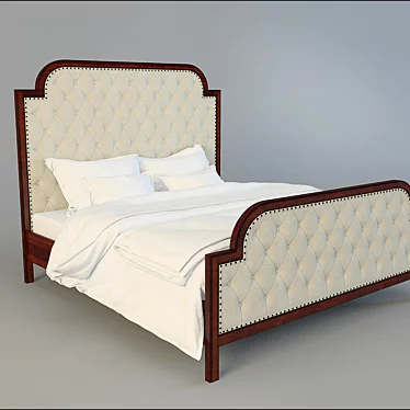 Elegant Silhouette King Bed 3D model image 1 