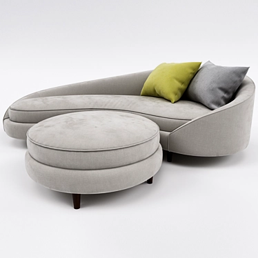 Stylish Modern Sofa Set 3D model image 1 