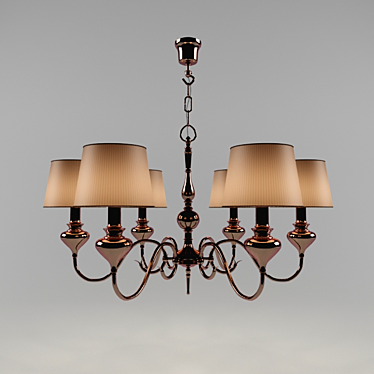 Elegant Mariner Chandelier 3D model image 1 