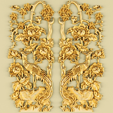 Elegant Relief Molding 3D model image 1 