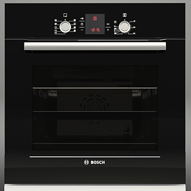 Bosch HBG 43T460 Oven: Efficient, Versatile, Spacious 3D model image 1 