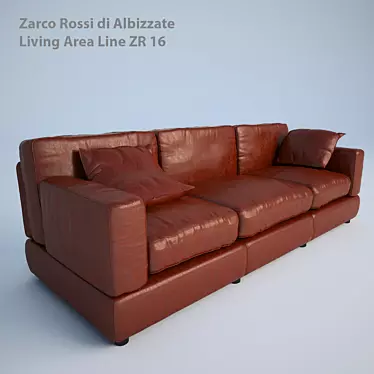 Zarco Rossi Living Area Sofa 3D model image 1 