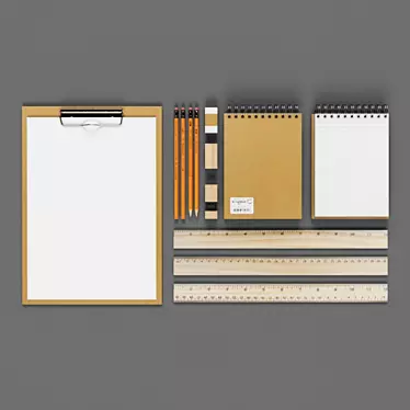 Office Essentials Stationery Set 3D model image 1 