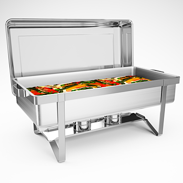 Rectangular Chafing Dish Warmer 3D model image 1 